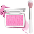 Pink Blush | Matte Powder Blush for Cheeks - Silky, Lightweight Formula with Brush, 001#