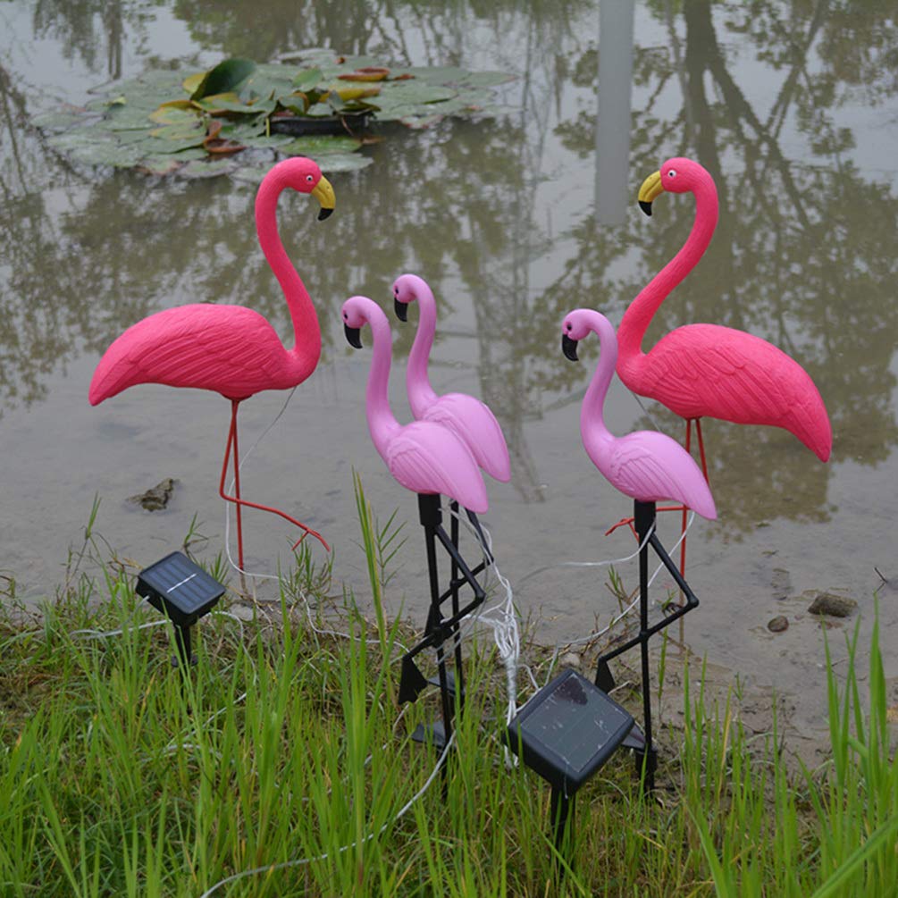 Uonlytech Solar Flamingo Lights Outdoor Solar Pathway Light Flamingo Garden Animal Lamp for Outside, Pathways, Patio Decor