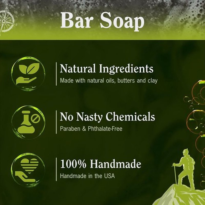 CompassSoap Pachamama Patchouli Bar Soap - Natural & Gentle Lather | 5 oz Pack of 2 for Men & Women