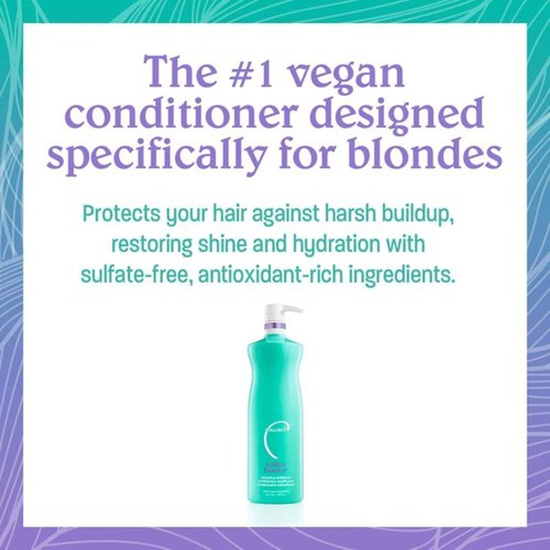Malibu C Blondes Enhancing Shampoo & Conditioner Duo - Revitalizing Purple Formula for Healthy, Brilliant Blonde Hair | 33.8 oz