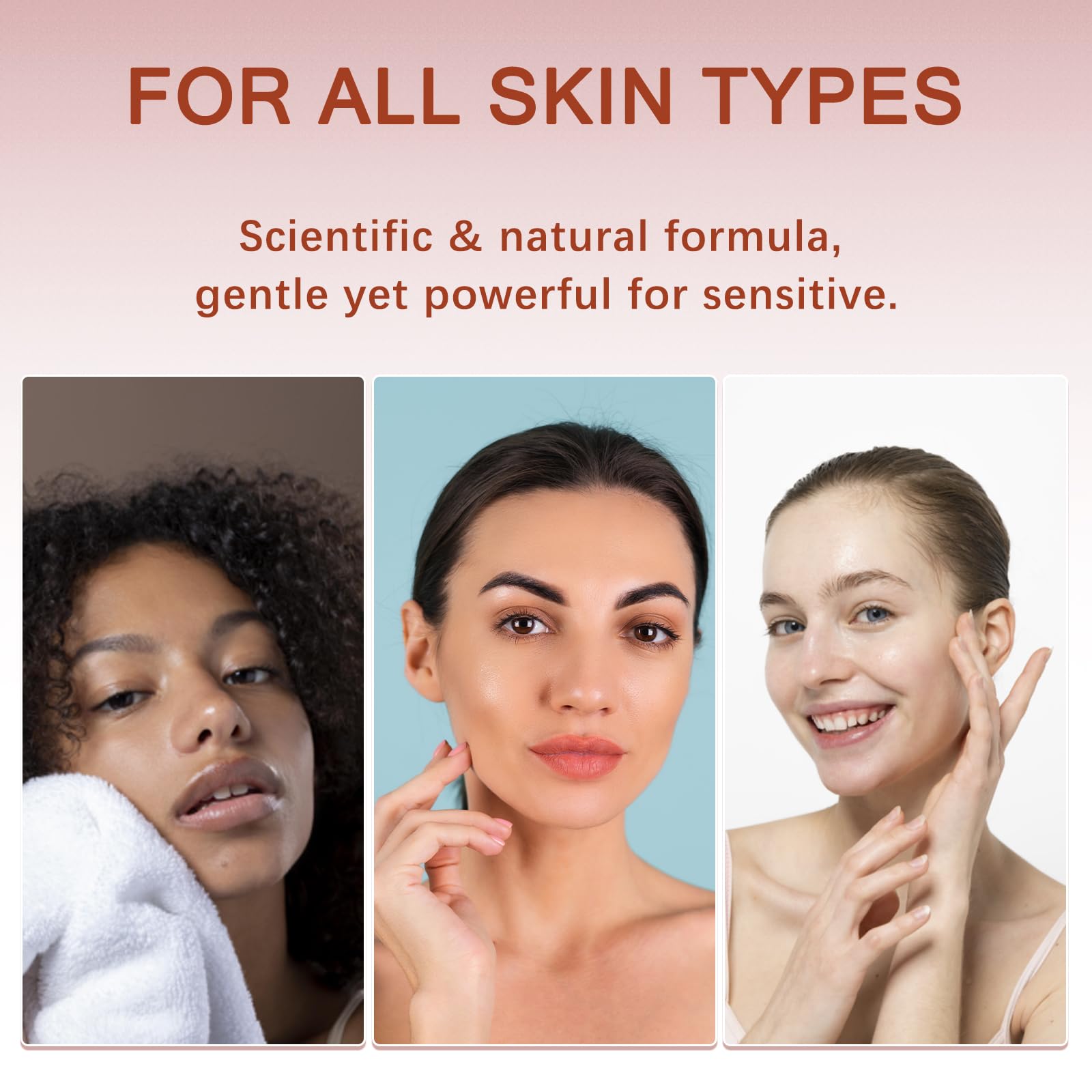 Facial Hair Removal Cream Kit for Women Face – Depilatory & Soothing Cream, 4 Min Painless & Flawless Lip Chin Hair Remover, Gentle for Sensitive Skin Hair Removal (1.69 + 0.34 FL Oz)