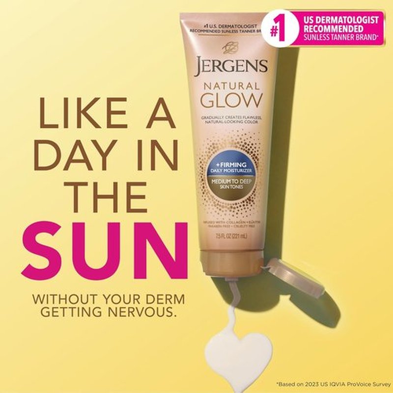 Jergens Natural Glow Daily Moisturizer - Firming Formula for Medium to Tan Skin Tones | 7.5oz