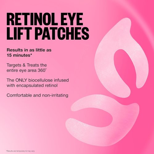 Peace Out Retinol Eye Lift Patches - 360° Biocellulose Mask with Retinol & Peptides | 5 Pairs for Youthful Skin