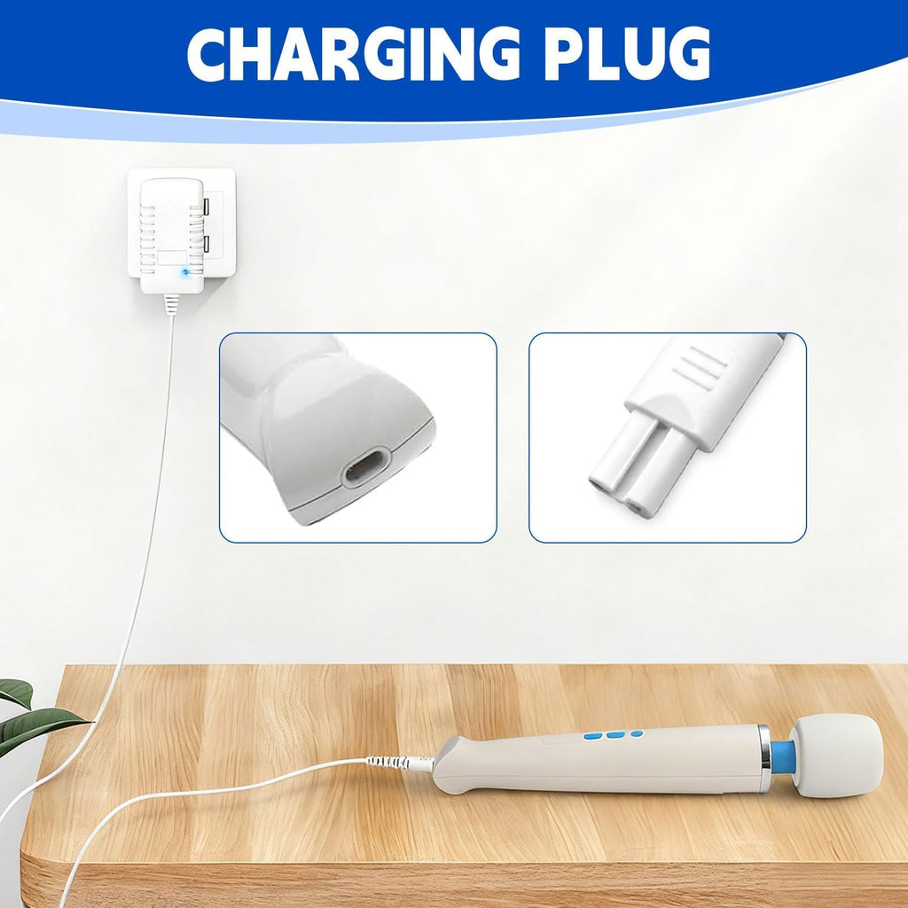 HV270 Charger Replacement Compatible with Magic Wand HV-270 Rechargeable Cordless Massager, AC/DC Power Adapter Supply Cord 10V 1A, Safe Fast Charging Cable for Hitachi HV270 Wand