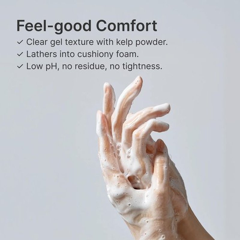 coeternal pH Balanced Gel Cleanser, Hydrating Korean Foaming Face Wash with Algae11 & Kelp Powder, Gentle Deep Cleanser for Oily or Sensitive Skin, Non-Comedogenic K-Beauty, 100ml / 3.38 fl.oz.