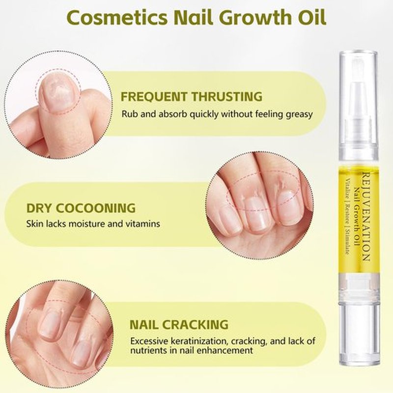 Rejuvenation Nail Growth Oil - Nail Strengthener and Growth Serum with Nail File (4PCS)