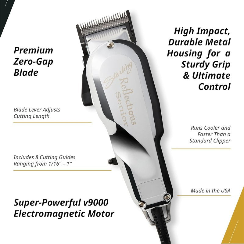Wahl Professional Clipper - V9000 Motor Corded Hair Cutting Tool with Adjustable Taper Lever | Durable Metal Housing