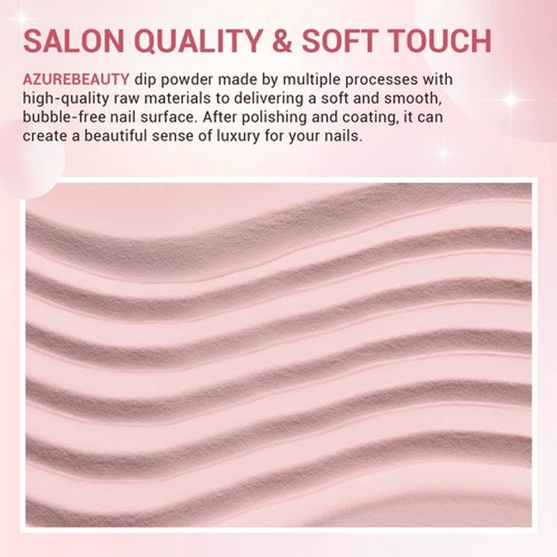 AZUREBEAUTY Dip Powder Nail Kit Starter, 4 Colors Glitter Soft Pink French Nail Art, with Base Coat, Top Coat and Activator Liquid, Suitable for All Seasons, Ideal for DIY Manicure and Salon Use