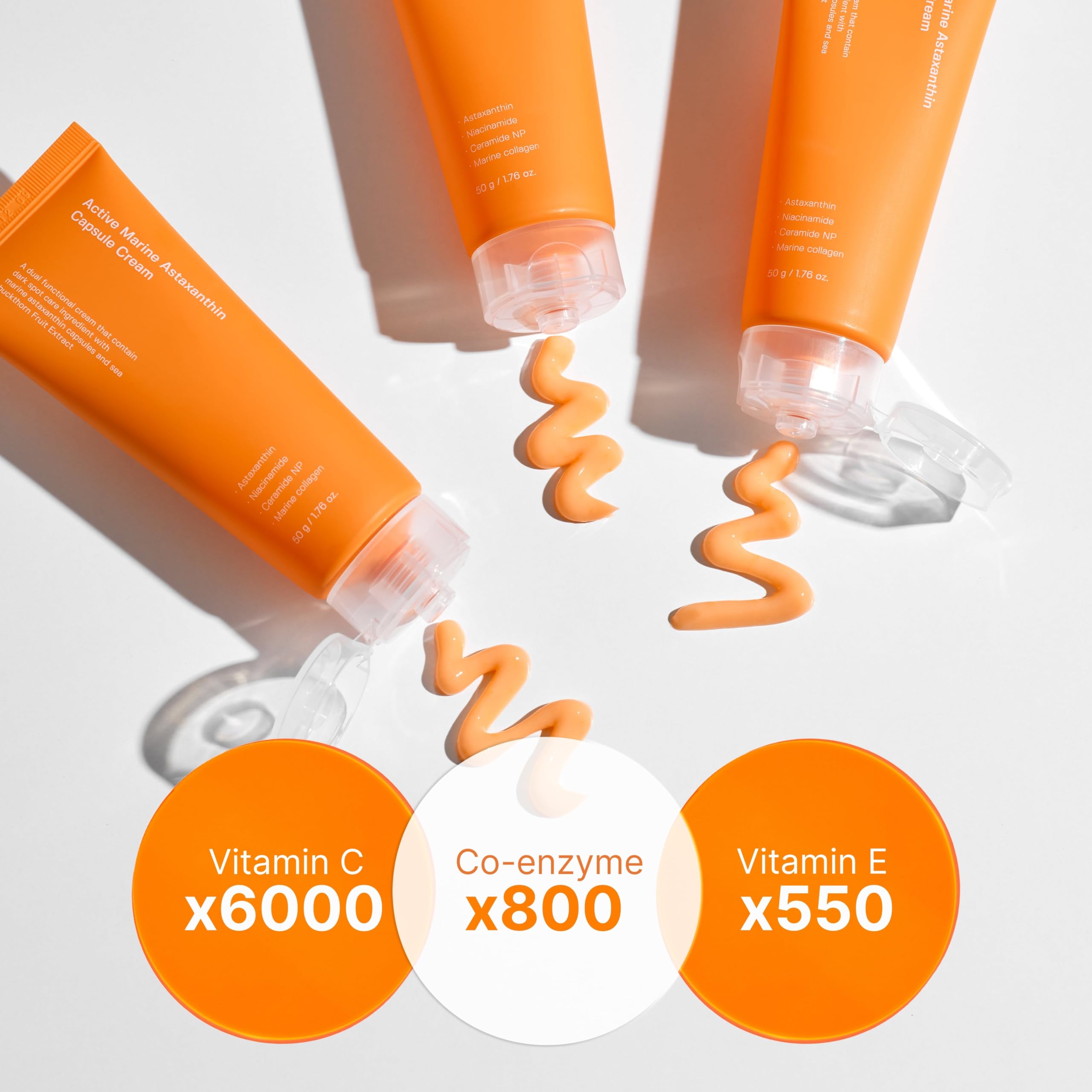 SUNGBOON EDITOR Active Marine Astaxanthin Capsule Cream 50ml, Facial Cream for Brightening, Deep Hydration, Soothing, Moisturizer