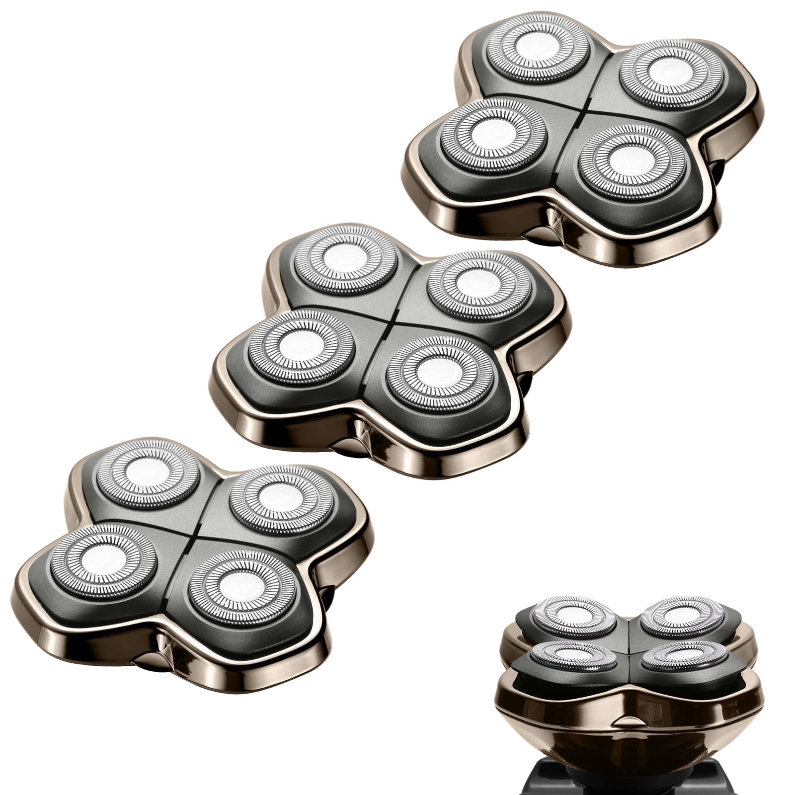 Shaver PRO 4 Head Replacement Blade for Skull shaver, 3 Pcs
