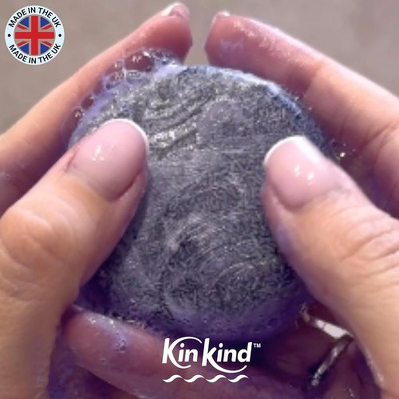 KinKind Toning Purple Shampoo Bar - Perfect for Blonde, Silver & White Hair | Vegan Solid Travel Bar - Up to 50 Washes