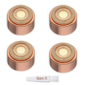 Replacement Heads Compatible with Finishing Touch Flawless Generation 3, Smooth Double Halo Facial Hair Remover Refills for Sensitive Skin, 4 Pack