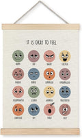 Supwhd Feelings Chart - Emotions Chart for Kids | Calming Therapy Office Decor 12x16 Framed