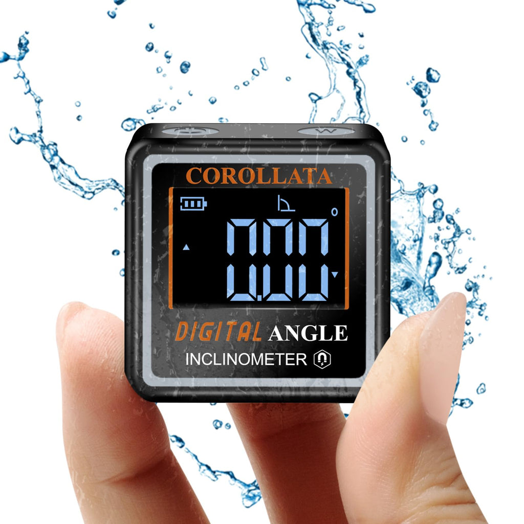 Ultra Small Digital Angle Finder Magnetic Level, Rechargeable Angle Cube, Table Saw Miter Gauge, 4 * 90 Degree Protractor Electronic Inclinometer, Wood Working Measuring Tool