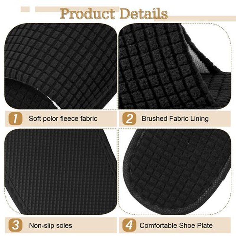 Bunnycool 12 Pairs Disposable Slippers for Guests Open Toe Spa Slippers Bulk Disposable Sandals Soft Fleece for Man Women Spa Hotel Wedding Shoeless Home(Beige, Khaki, Light Gray, Black)