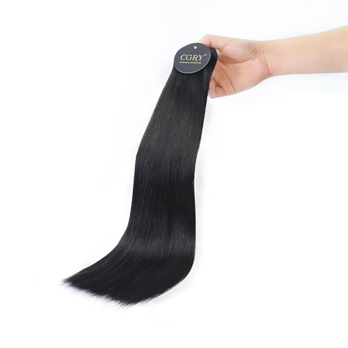 CGRY 18A Raw Indian Straight Hair 3 Bundles Real Virgin 100% Unprocessed Human Hair Extensions Luxury Premium Quality Full Thick Ends Natural Black Silky Soft Reusable 20inch