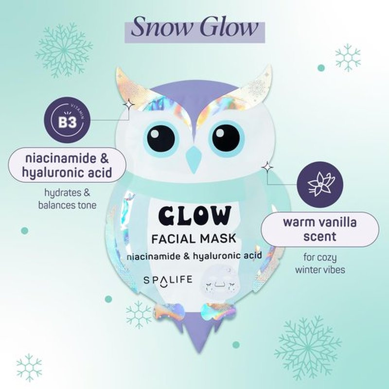 SpaLife Beauty Winter Wonder Animals Christmas Face Mask Bundle | Korean Facial Masks | Hydrating, Firming and Glowing Sheet Mask Set | Christmas Gifts for Women | 12 Pack
