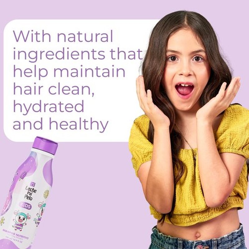 Leche Pal Pelo Kids Nourishing Shampoo - Gentle Daily Cleanse, Sulfate-Free with Jojoba & Aloe Vera | 14.9 fl. oz