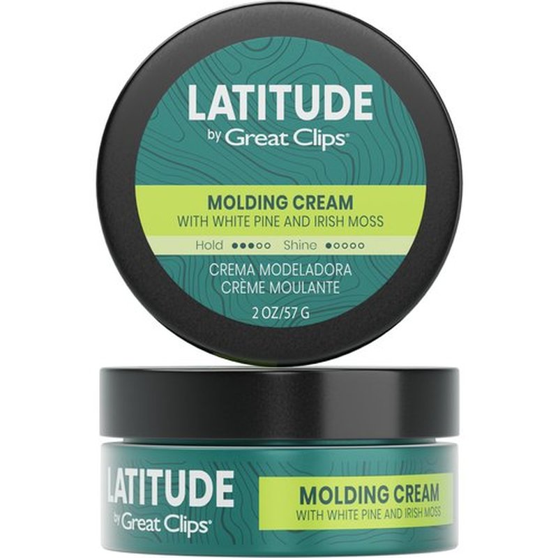 GREAT CLIPS LATITUDE Molding Cream | Hair Gel for Men | Low to Medium Hold + Low Shine | 2oz | Packaging May Vary