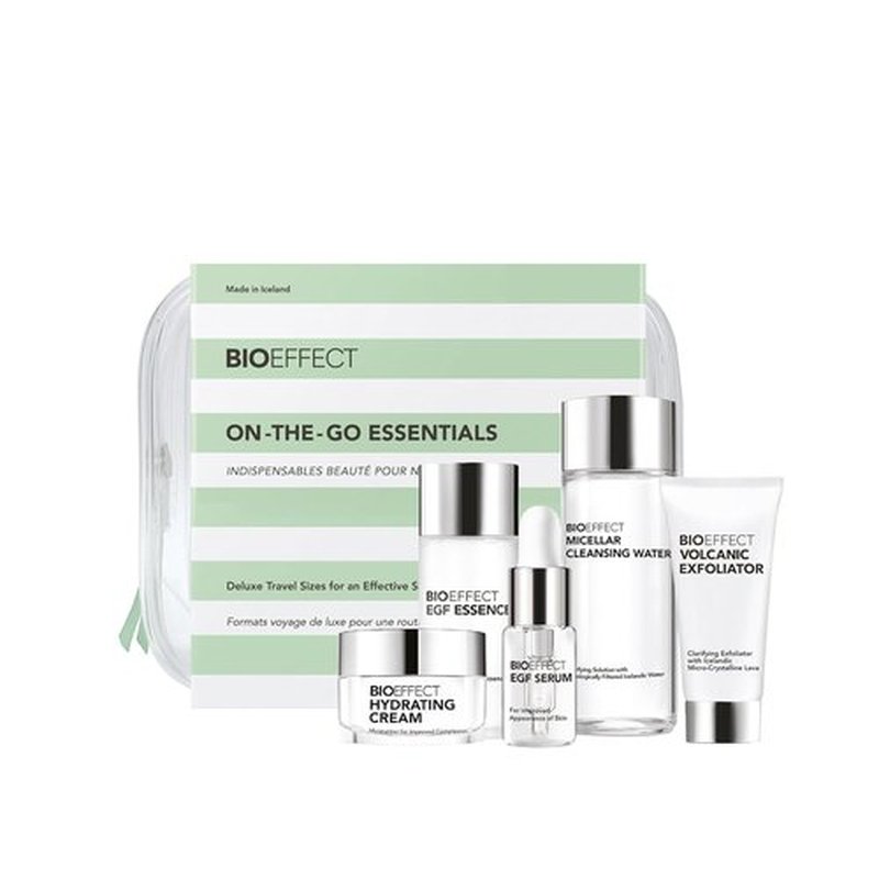 BIOEFFECT EGF Skincare Set - Age-Defying Travel Kit with Serum, Cream, Toner & Cleanser