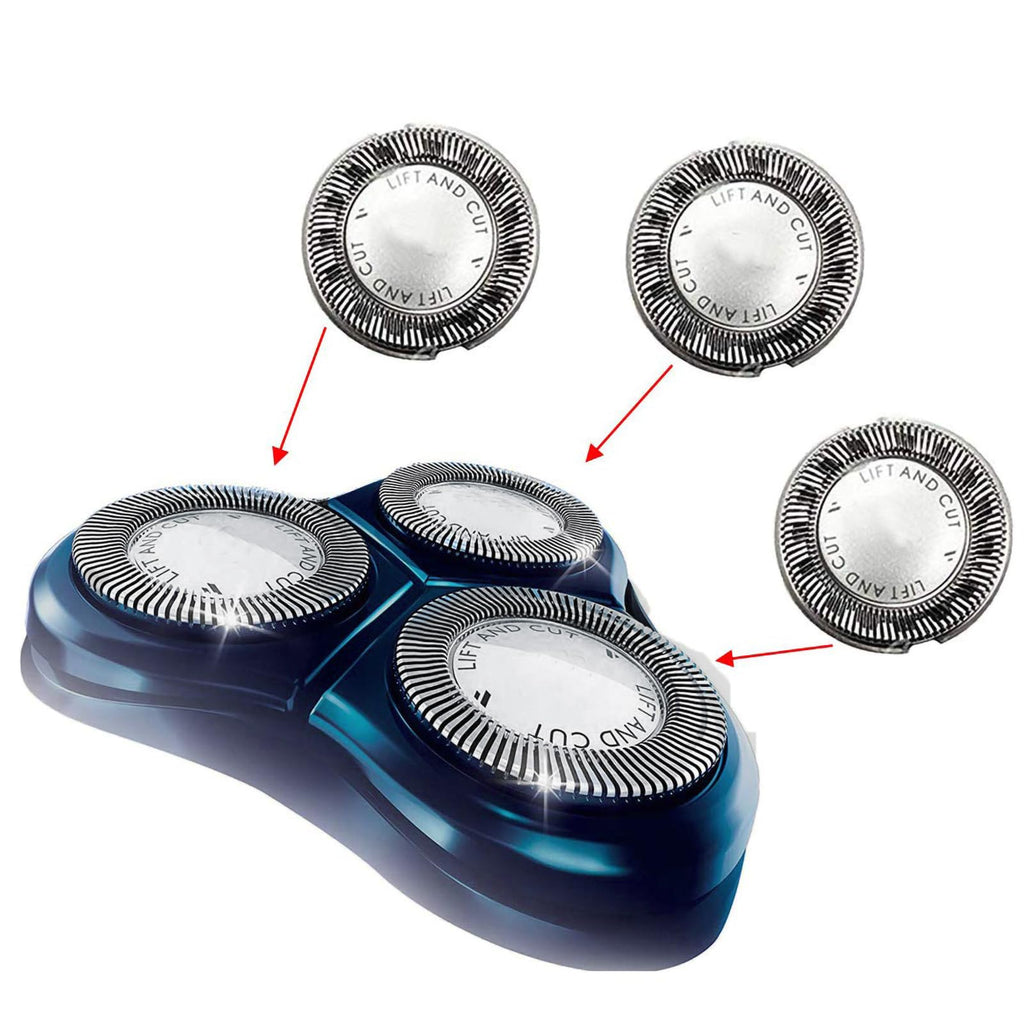 6PCS HQ56 Compatible with Steel Replacement Heads for Philips Norelco Razor fits for HQ6940 HQ6868 HQ6970 (3-Pack)
