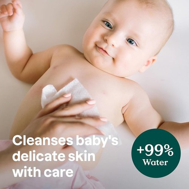 ATTITUDE Baby Water Wipes - EWG Verified, Gentle & Unscented, 99% Water, Travel Pack, 72 Count (Pack of 3)