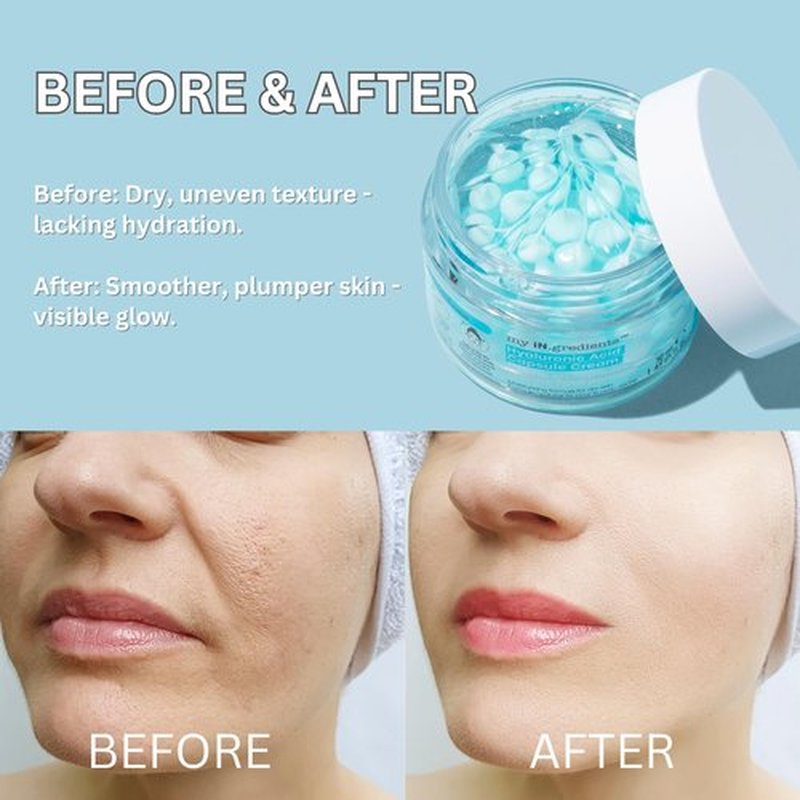 masque BAR My Ingredients Hydrating Capsule Cream Face Moisturizer, Hyaluronic acid based moisturizer, Boba face cream with Niacinamide, Korean skin care 50ml