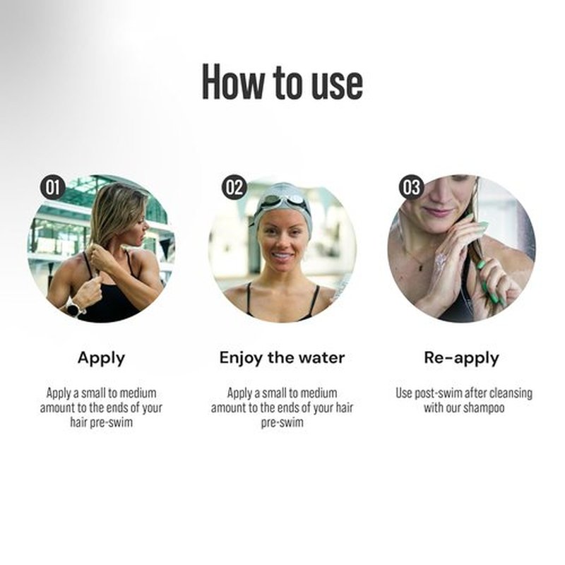 TRIHARD Chlorine Defense Swim Conditioner - Protect & Hydrate Hair from Pool & Ocean | Pre & Post Swim Care