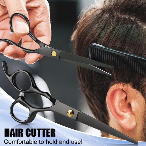 Hair Cutting Scissors Shears Kits, Professional Haircut Scissors Set with Thinning Shears, Stainless Steel Barber Scissors for Men, Women Kids Salon