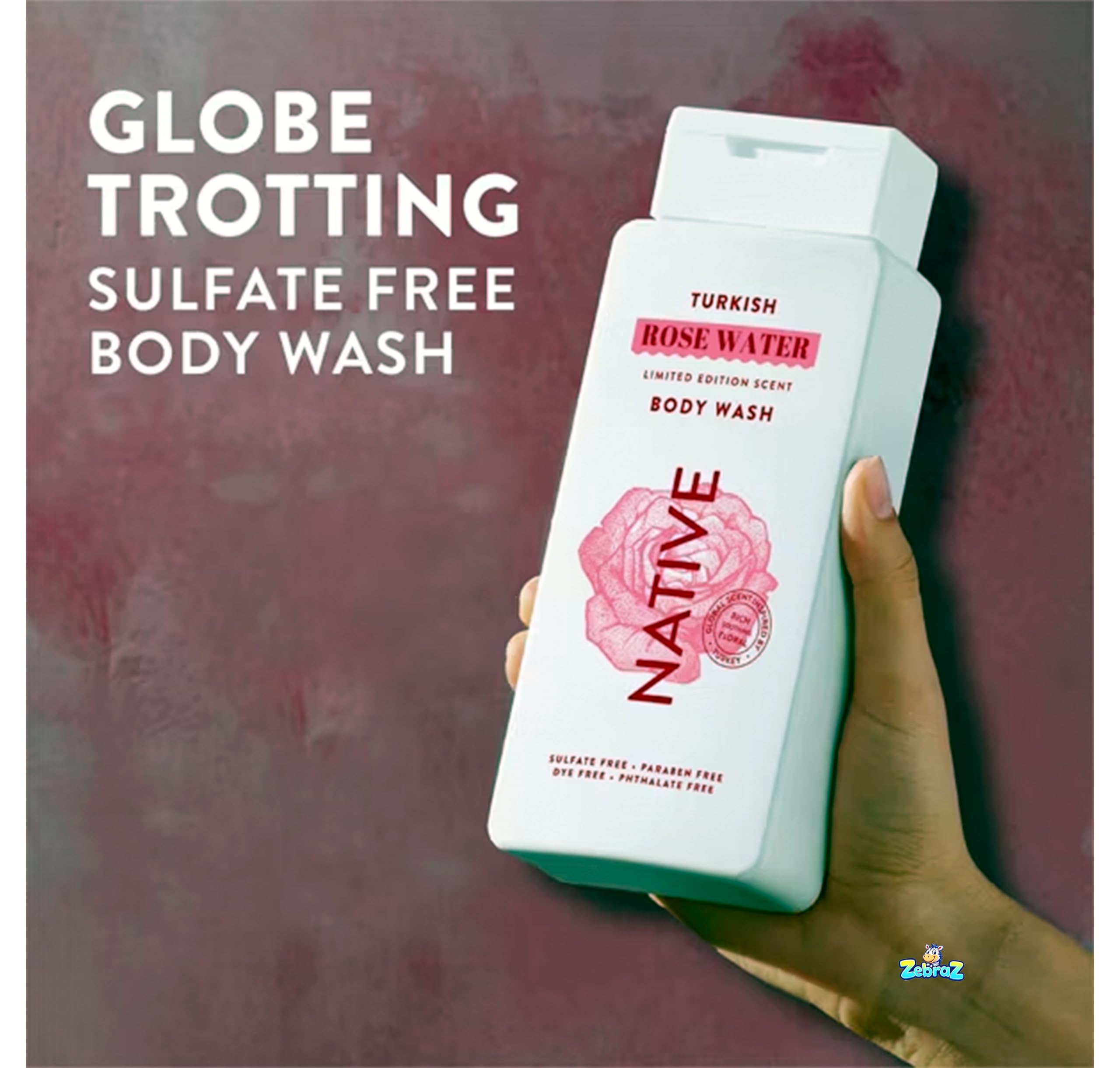 Native - Passport Limited Edition Global Flavors Sulfate-Free Body Wash - Turkish Rose Water - 18 fl oz - Pack Of 02