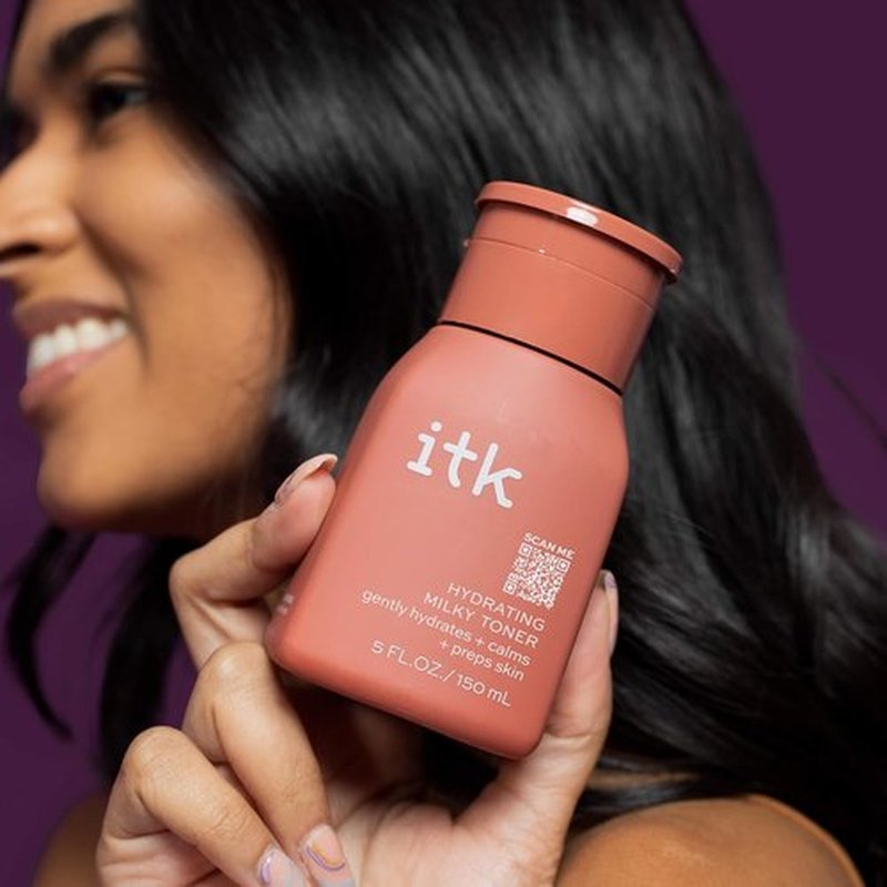 ITK Hydrating Face Toner - Hyaluronic Acid & Green Tea for Dry Skin Relief | Soothing Vegan Formula - 5 oz.