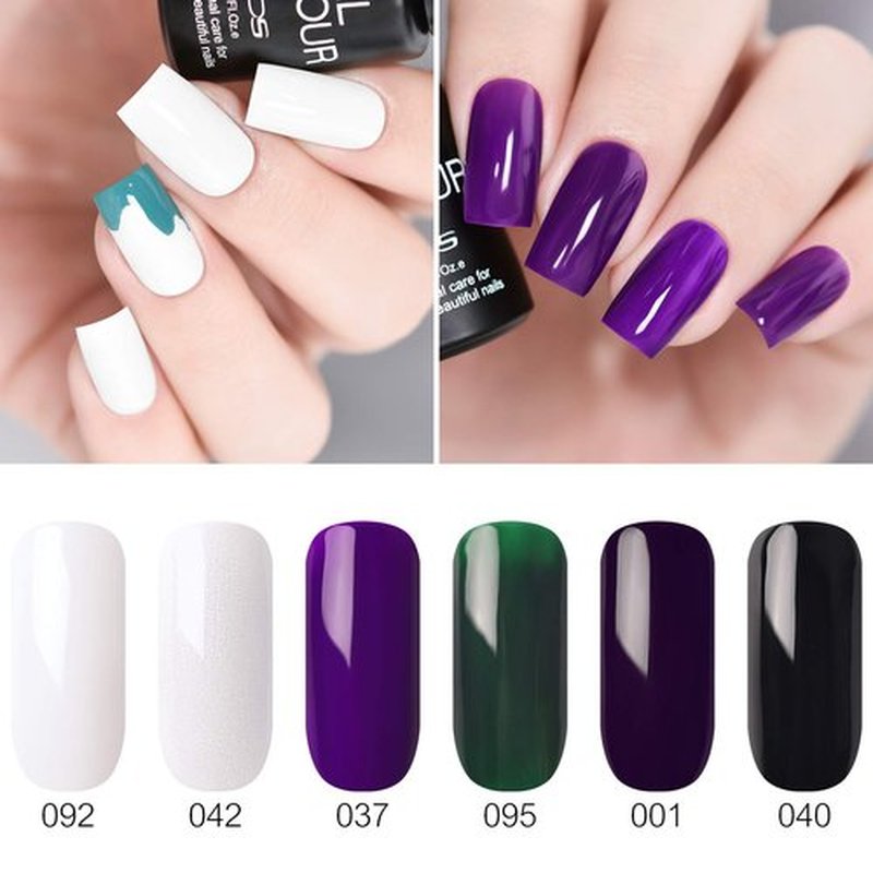 KADS 23 Colors Nail Gel Polish Set with Bright and Matte Top and Base Coat White Black Blue Purple Glitter
