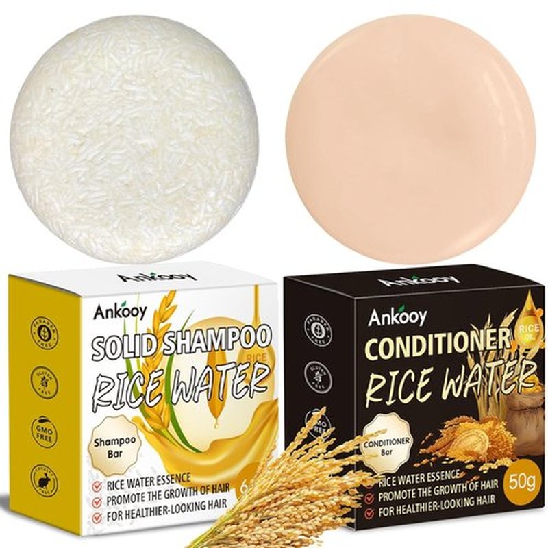 Skiennix Rice Water Shampoo & Conditioner Set - Organic Hair Growth Formula | Deep Cleansing & Strengthening, 2 Pack