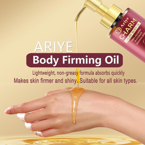 Glow-Remedy Body Firming Oil - Tightening & Hydrating Treatment for Arms, Legs & Stomach | 4.06 Oz