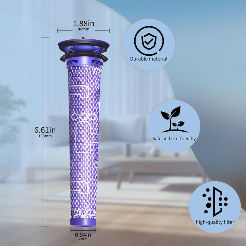 Dyson 4-Pack Replacement Pre-Filters | Enhance Performance for V8, V7, V6, SV04, DC58 Vacuums