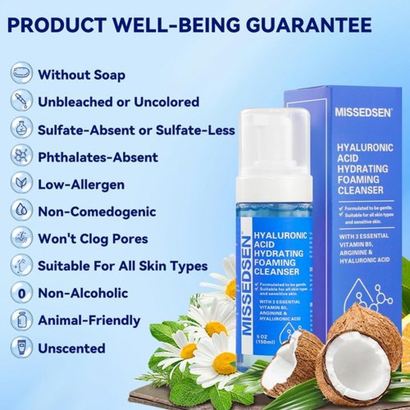 Skiennix Acne Face Wash - Oil Control Foaming Cleanser | Fragrance-Free, 5 oz (Blue)
