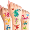 Dragon Tattoos Party Supplies Decorations Favors - Magic Dragon Waterproof Temporary Video Cartoon Stickers for Kids Birthday Party Activity (355pcs)