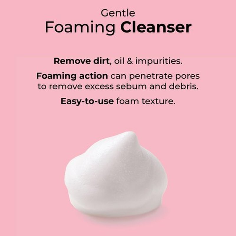 MCoBeauty - Everyday Gentle Foaming Cleanser - Lightweight Face Wash with Soothing Botanicals - Removes Makeup, Dirt and Impurities - Vegan, Cruelty Free Skin Care