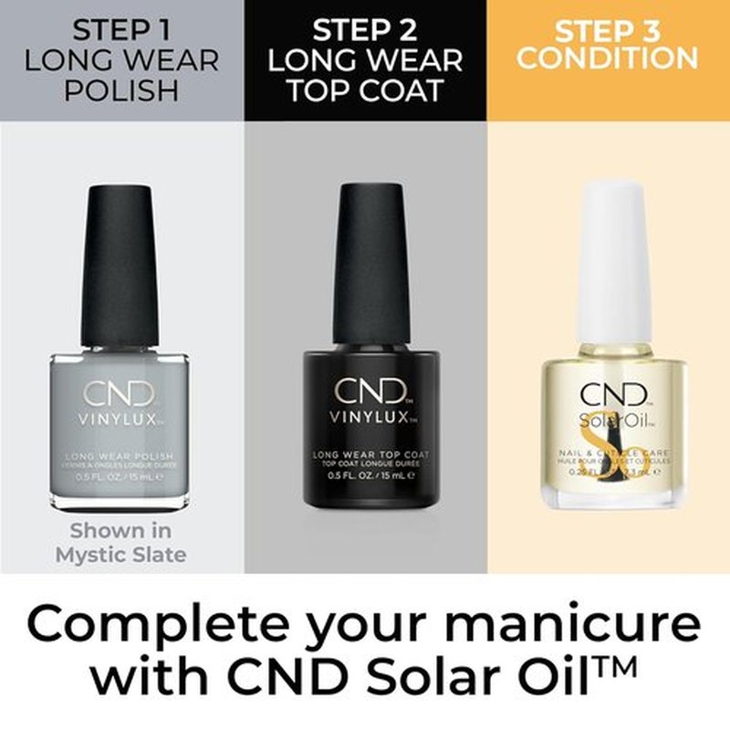 CND Vinylux Gray Nail Polish - Longwear Gel-Like Shine & Chip Resistant, 0.5 Fl Oz