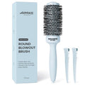 AIMIKE NaturaVol Round Brush for Blow Out,Nano Thermal Ceramic-Coated Round Hair Brush for Fine Hair,Fast Blow Dry for Smooth Salon-Style Finish at Home,Adds Volume,Teal (1.7"Barrel,2.5"with Bristles)