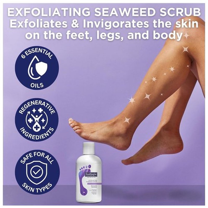 FOOTLOGIX Exfoliating Seaweed Scrub - Deep Cleansing & Revitalizing | 8.45 oz