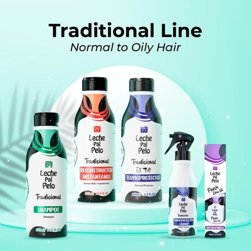 Leche Pal Pelo Traditional - Thermal Protector - Heat Protection Spray for Hair - Lightweight Heat Protector for UV Rays and Dry Air - 8.4 oz