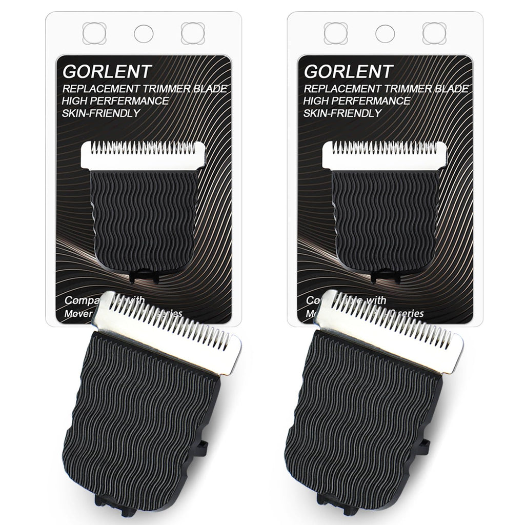 GORLENT 2Pcs Replacement Trimmer Blades for Manscapes The Lawns Trimmer 4.0 3.0 2.0 Series, Ceramic Blade Head Refills with Skin Protect Tech.