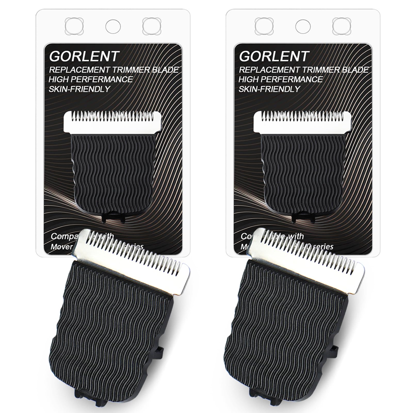 GORLENT 2Pcs Replacement Trimmer Blades for Manscapes The Lawns Trimmer 4.0 3.0 2.0 Series, Ceramic Blade Head Refills with Skin Protect Tech.