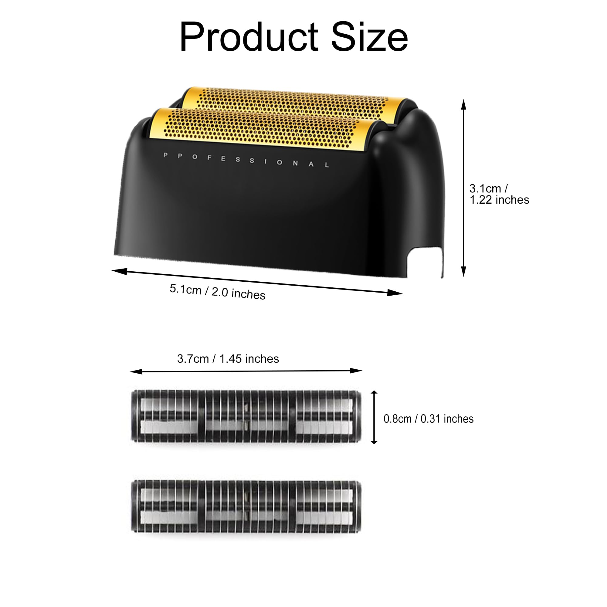 VGR 377 Foil Shaver Replacement Head, Electric Shaver Replacement Foil and Cutters Set, Double Titanium Foil Floating Blade, 1 Pack