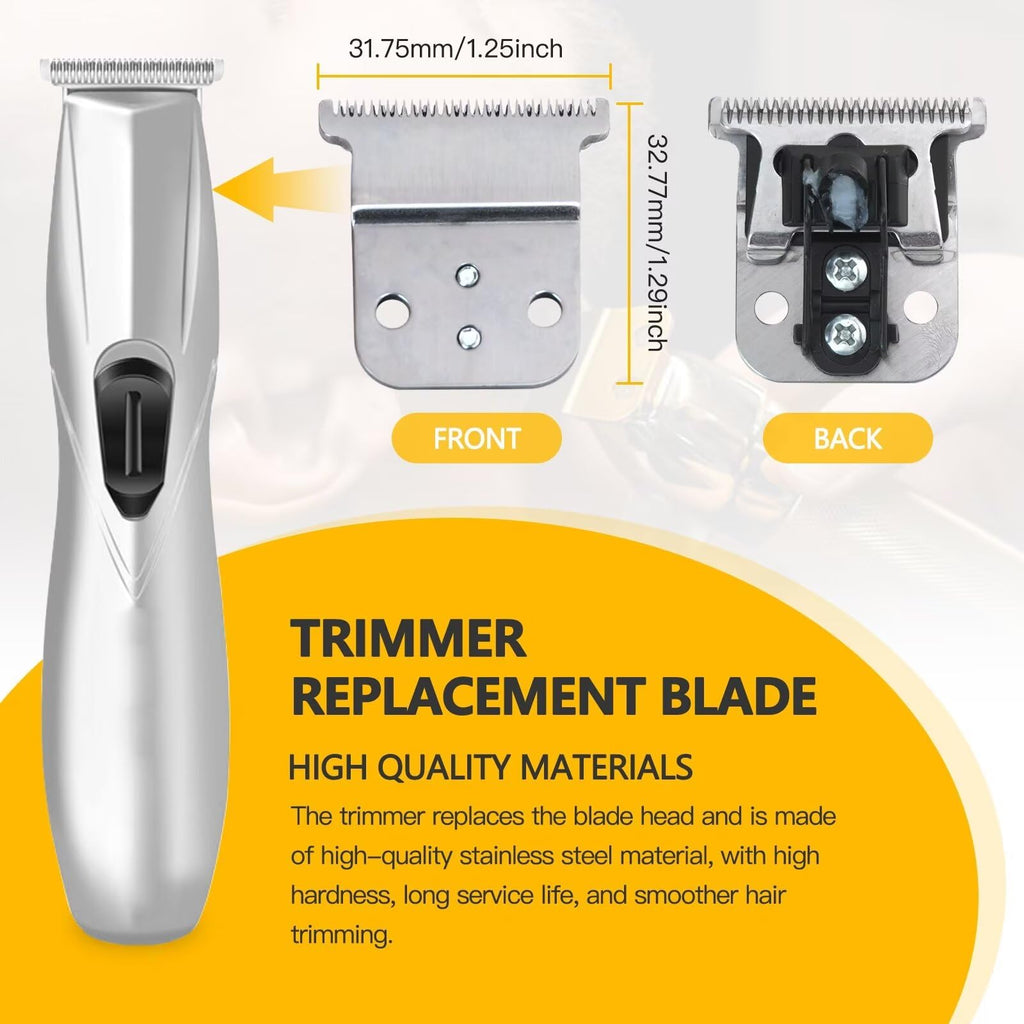 JRSHOME Trimmer Replacement T Blade Set Ceramic Blade Carbon Steel Blade Set for D8 SlimLine Pro Li Andis Hair Clipper Trimmer, #32105 D7#32655 D8#32400 (Gold)
