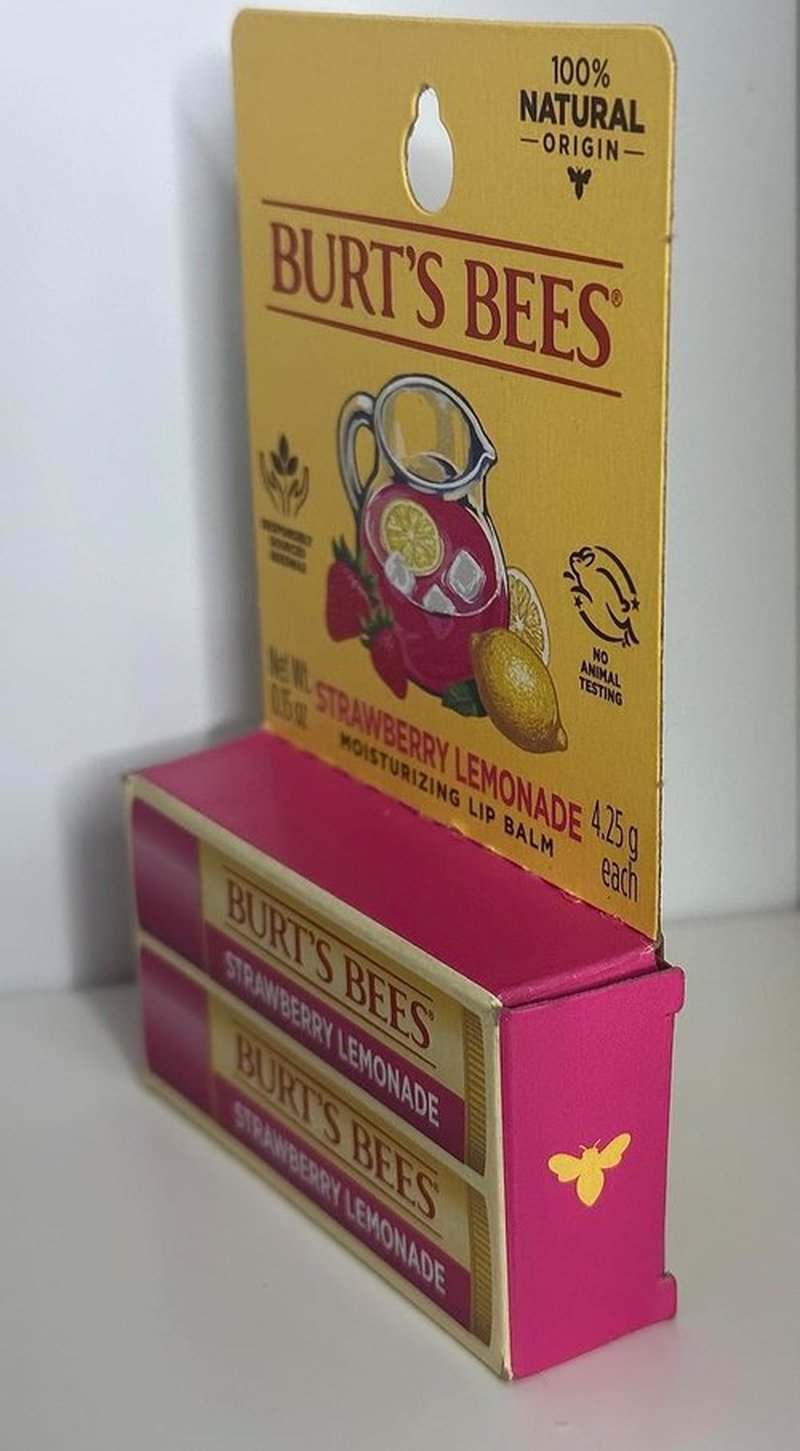 Burt's Bees Strawberry Lemonade Lip Balm - Moisturizing & Refreshing | 2 Tubes (0.15 oz)