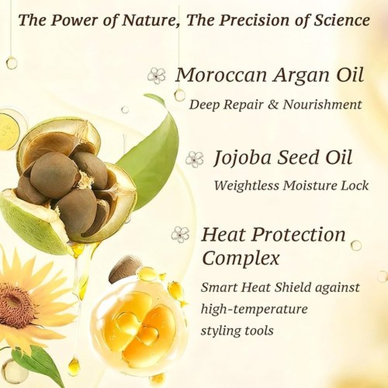Skiennix Hair Oil - Weightless Argan & Jojoba Serum for Damage Repair & Shine | 1.7 Fl Oz