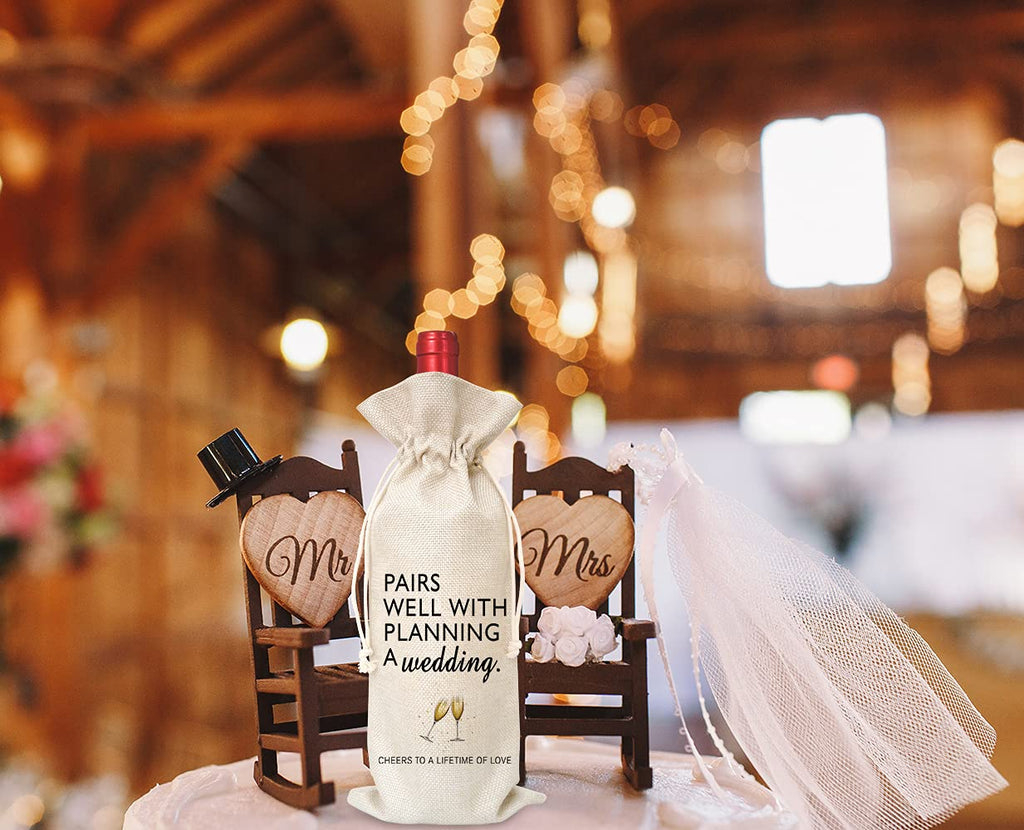 Tesedupoole Wine Bag Wedding Gift for Mr and Mrs - Engagement Gift J14