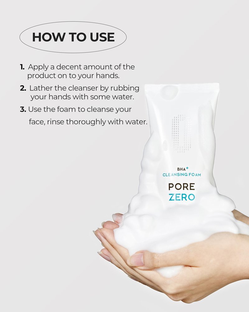 [Be the Skin] BHA+ Pore Zero Cleansing Foam 5.07 fl oz / 150 ml | Face wash cleanser for pore care and sebum control | For sensitive and combination skin